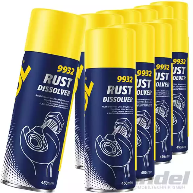 10x450ml MANNOL RUST DISSOLVER 9932 ROSTLÖSER KRIECHÖL MULTIFUNKTIONSÖL ÖL SPRAY