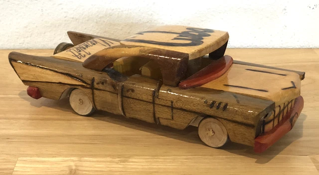 木製ミニカーキャデラック モチーフ（Cuba Handmade Wood Car