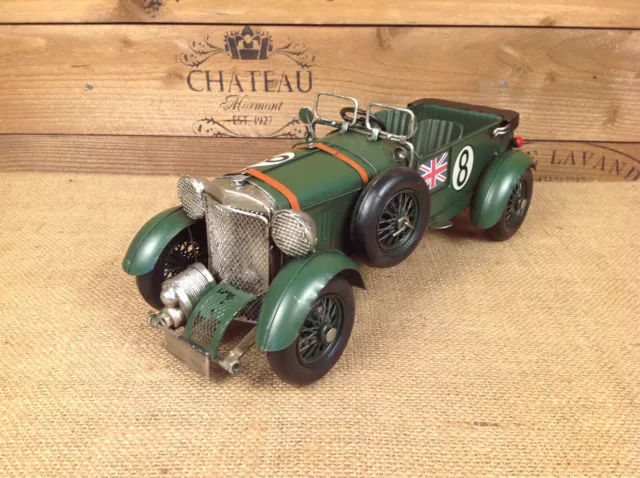 32cm decorative Vintage style Green Bentley Blower Convertible metal/Tin car