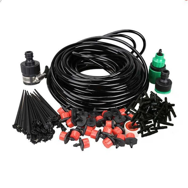 IT 20m DIY Micro Drip Irrigation System Self Watering Garden Hose Kits