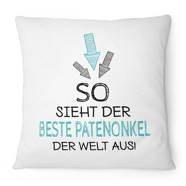 BESTER PATENONKEL DER Welt Kissen Spruch Geburtstag Geschenk Idee