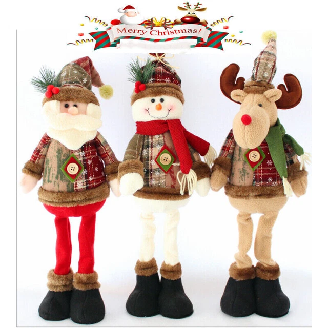 Christmas Decoration Doll Santa Claus Snowman Elk Plush Toys Ornaments DEU Xmas