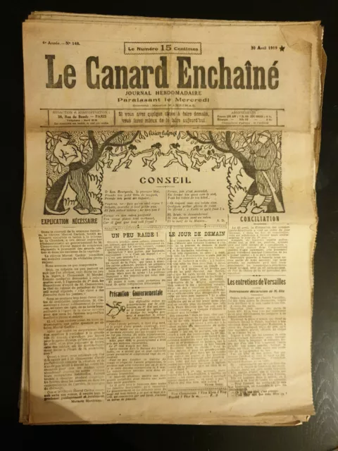 Journal - Le Canard Enchaîné n° 148 du 30 avril 1919