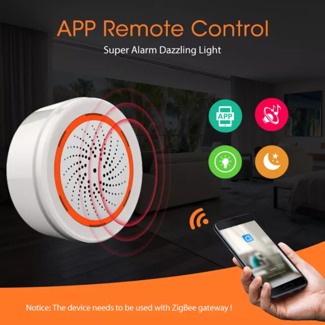 Siren Alarm Tuya Zigbee Smart Siren Alarm 90dB Home Security Protection System 3