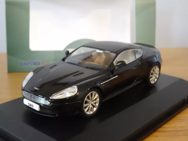 Oxford Diecast Aston Martin Db9 Coupe Onyx Black Car Model Amdb9002 1:43