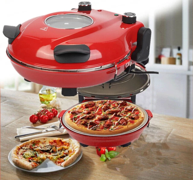 Electric Pizza Maker Cooker 1200W 31cm Oven with Timing Temperature Control