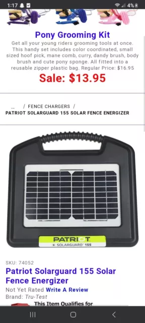 Patriot SolarGuard 155 Electric Fence Charger