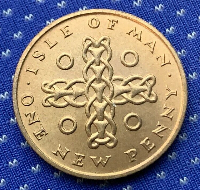 1971 ISLE OF MAN UK 1 New Penny Coin UNC  ( 100K Minted )   #ZM184