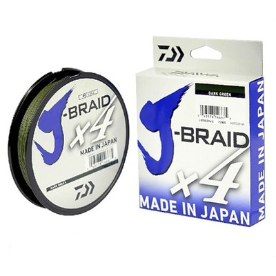Filo da Pesca Daiwa J Braid X8 150 M Dark Green Trecciato PE Dyneema Ideale 