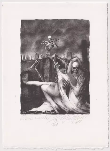 Exlibris from Zhivko Mutafchiev - Dance macabre    Camille Saint-Saëns