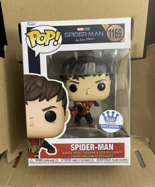 Funko Pop SPIDER-MAN 1169 Unmasked Funko Shop Ex NEUF 10/10  SPIDERMAN