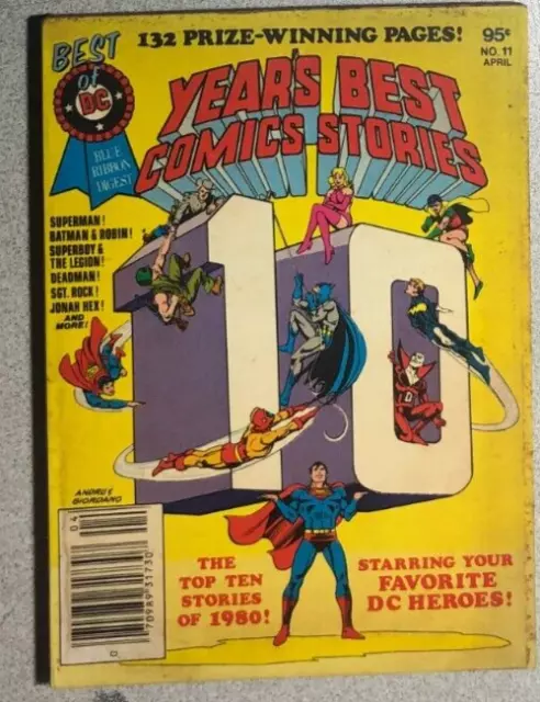 BEST OF DC BLUE RIBBON DIGEST #11 (1981) Year's Best Comics Stories VG+/FINE-