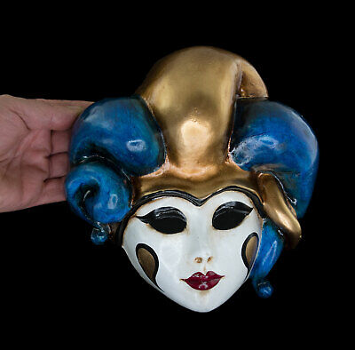 Mask from Venice Joker Miniature Paper Mache Handmade Of Collection 1894 2