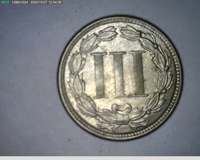 1865 three cent nickel (5-429 11m3) 2