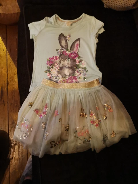 Monsoon T-Shirt And Skirt Set Age 3-4 Years