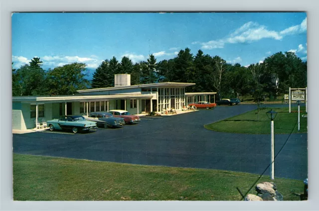 Conway Cross Country Motel 1950's Cars Antique Vintage New Hampshire Postcard