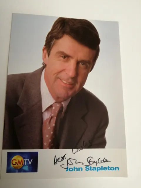 John Stapleton - GMTV Presenter Hand Signed Photo 6x4