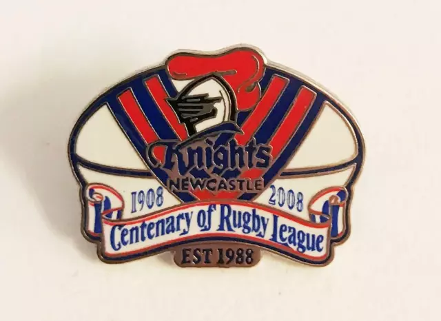 33407 Newcastle Knights Nrl Centenary 1908-2008 Metal Lapel Pin Badge