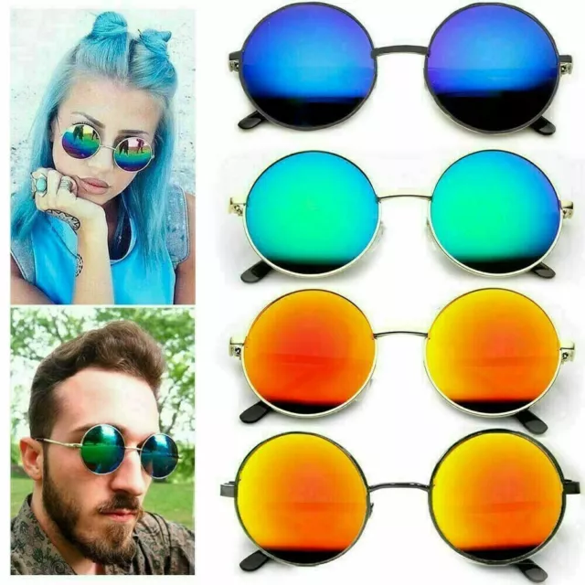 Colourful Round Mirrored Men Women Retro Sunglasses Eyewear Sports Glasses
