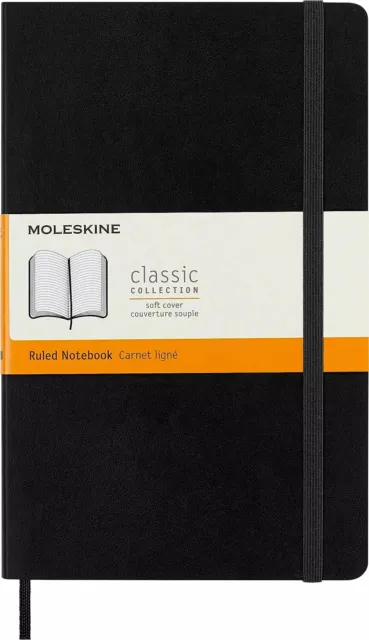 MOLESKINE Sky Blue Ruled Lined A5 Hard Notebook Carnet Ligne 21x13cm 8.5x5in