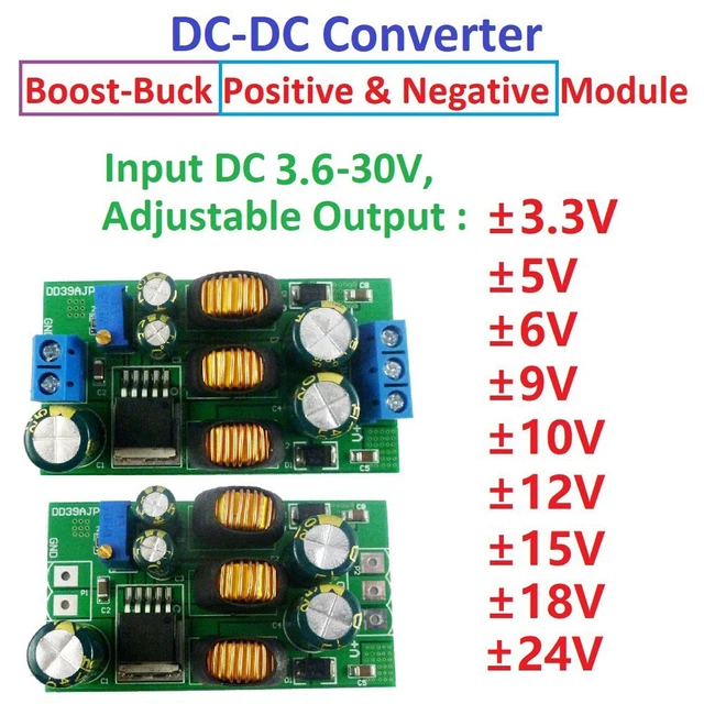 DC Positive Negative Dual Output Power Supply DC DC Boost-Buck Converter Module