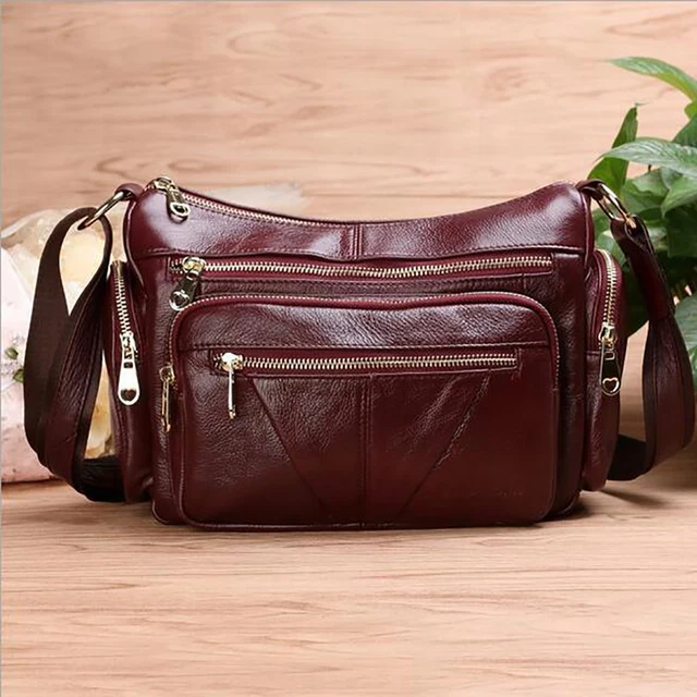 Lady Women Genuine Leather Shoulder Bag Pocket Purse Hobo Messenger Satchel New