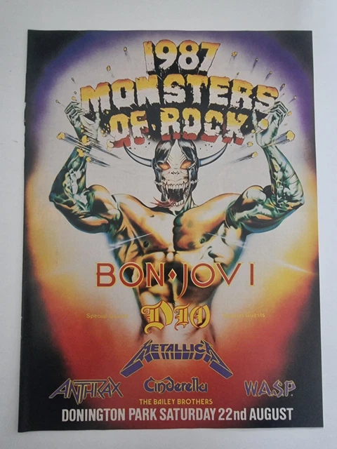 MONSTERS OF ROCK Donington Park 1985 Zztop Bon Jovi 12X8 Metal Poster Sign  10.79 - PicClick UK