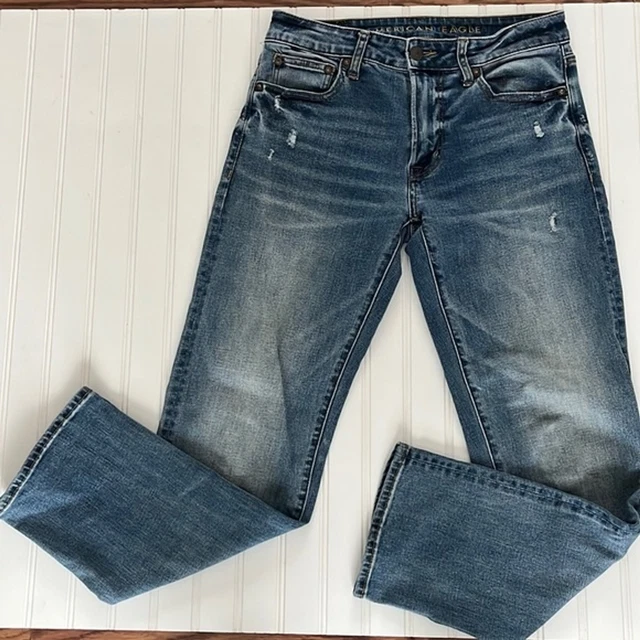American Eagle Flex Original Straight Distressed Jeans. Mens Sz 29x30
