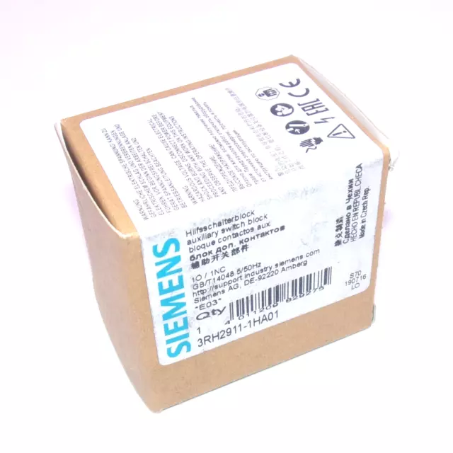 Siemens SIRIUS 1NC Contact Auxiliary Contact Block 3RH2911-1HA01