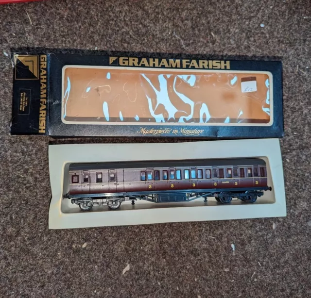 OO Spurweite Graham Farish 10611 57 Fuß Bremsendwagen LMS 3. Klasse 20485 verpackt