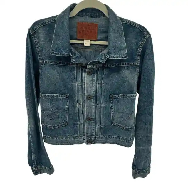 RRL Double RL Ralph Lauren Denim Work Jacket Womens 4 Seas Icon Shirt