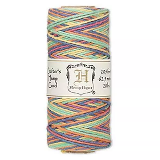 Hemptique Hemp Cord 1mm 91m 20lb Test Multi *UK SHOP*