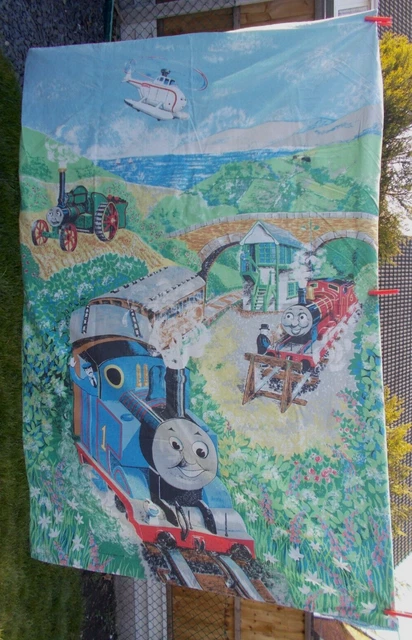 Raro 1989 retro vintage Thomas The Tank Engine & Friends solo cubierta edredón individual