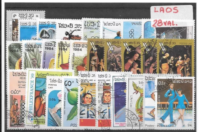 francobolli Asia Laos 28 valori