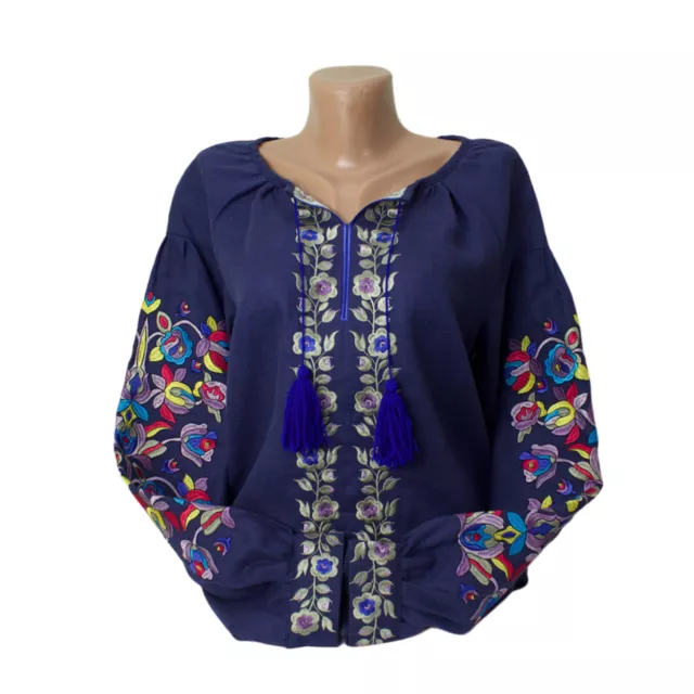 Women's Linen blouse Individual Tailoring Shirt Vyshyvanka Embroidery Traditiona