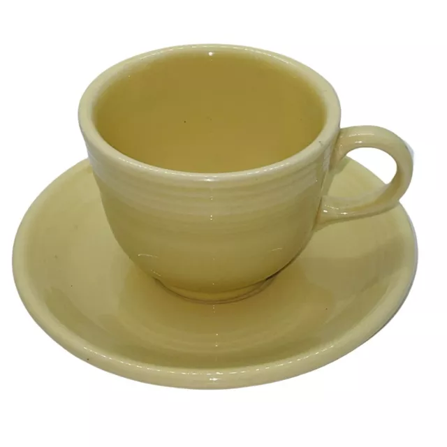 Vtg Fiesta Ware Homer Laughlin Fiesta Sunflower? Yellow Cup Mug & Saucer Set