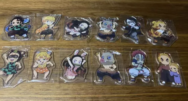 Demon slayer Kimetsu Figure Mugen Train Acrylic Charm Complete Set Lot of 12