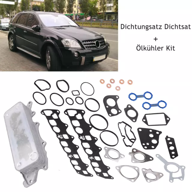 Dichtsatz Dichtungsset Ölkühler Reparatur OM642 Für Mercedes W164 W203 W204 W211