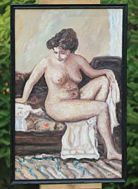 Nude Of A Woman, Old, Interesting Oil Painting On Canvas