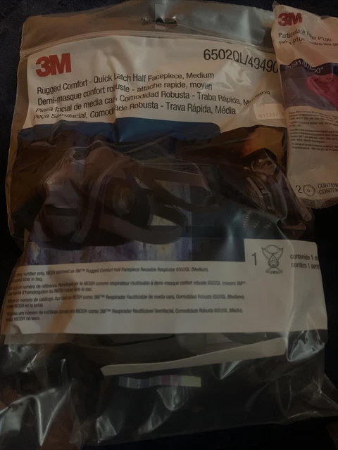 3M 6502QL RUGGED Half Facepiece Reusable Respirator, Medium. + Pack Of ...