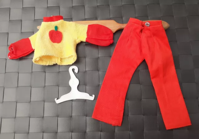 Vintage 1970s Sindy Dolls Apple Top And Trousers 1973/74