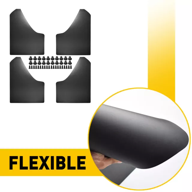 4x Universal Thicker Mud Flaps For Pickup Car Van Truck Mudguards Splash Guards