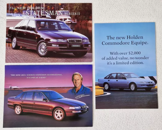 3x HOLDEN Statesmann Commodore brochure collection AUSTRALIA 80