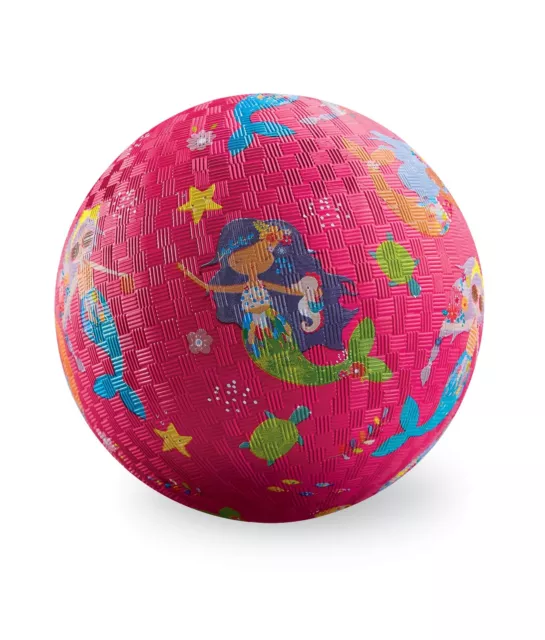 5 Inch Playground Ball - Mermaids Theme in Pink by Crocodile Creek