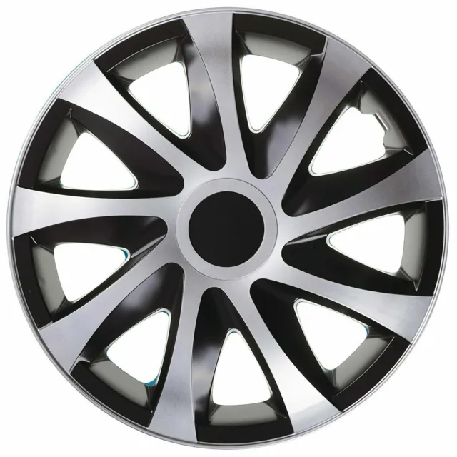 13'' Wheel Trims Covers Hub Caps 4pcs Universal 13 inch Silver Black Resistant