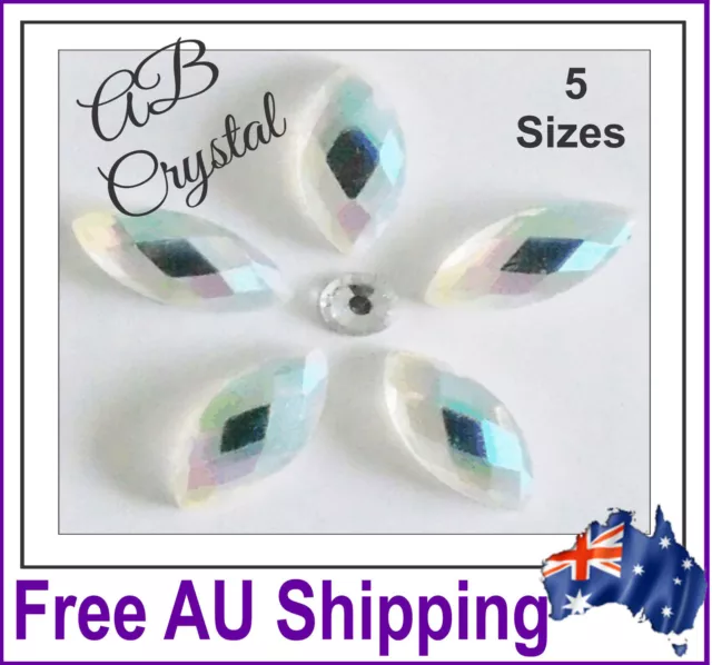 Horse Eye Crystal Rhinestones ~ AB Crystal ~ 5 Sizes ~20 Pack by Gypsy Bling