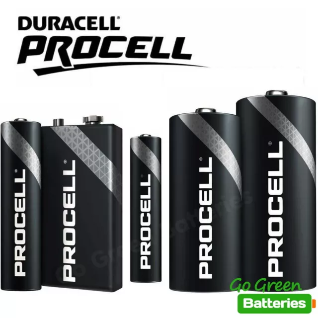 Duracell AA AAA 9V C D Procell Batteries Alkaline was Industrial LR6 LR03 PP3