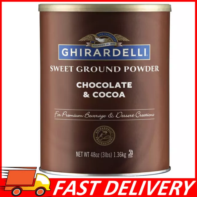 Ghirardelli Premium Sweet Ground Chocolate and Cocoa For Baking & Desserts, 3lb