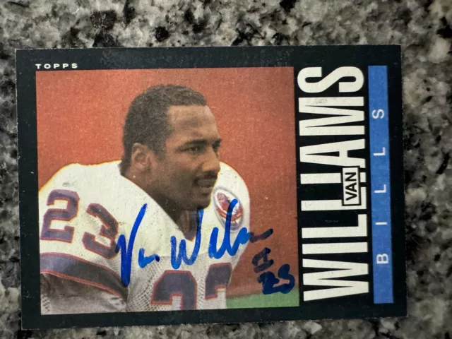 Van Williams Signed BUFFALO BILLS Card   1985 Topps