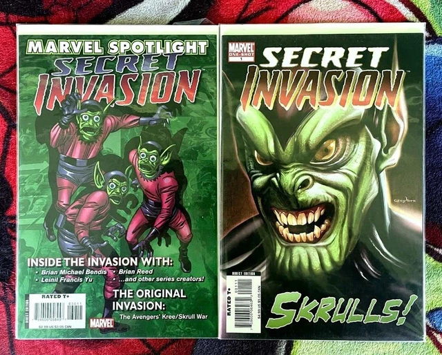 SECRET INVASION # 1 Skrulls -Requiem-Marvel Spotlight/Aftermath  VF+  Rare
